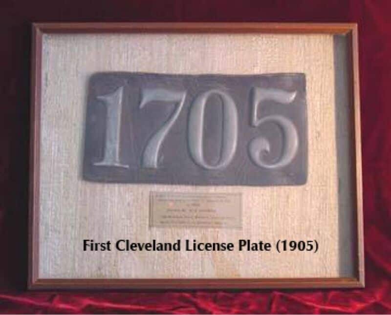 First Cleveland License Plate